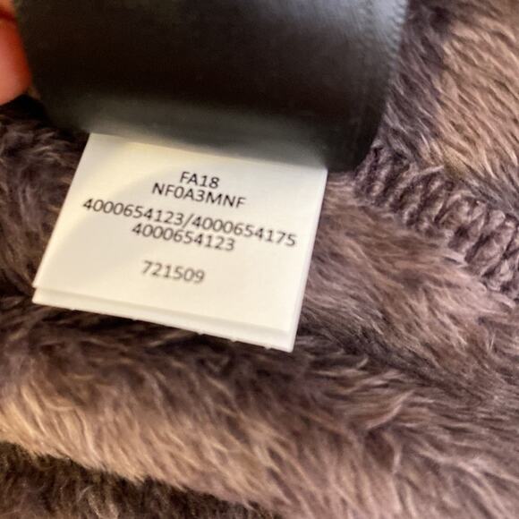 The North Face Long Sleeve Fleece Jacket Zipper Closure Diamond Pattern EUC Sz M - Picture 9 of 13